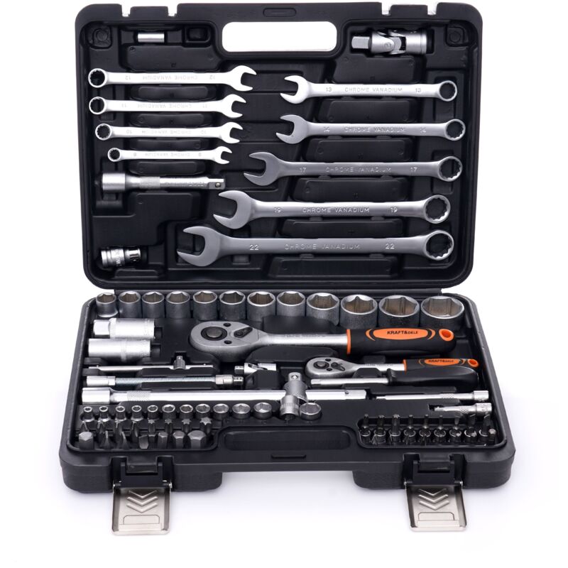 Coffret Ensemble Clés à Douille Clés Plate 82 Pièces