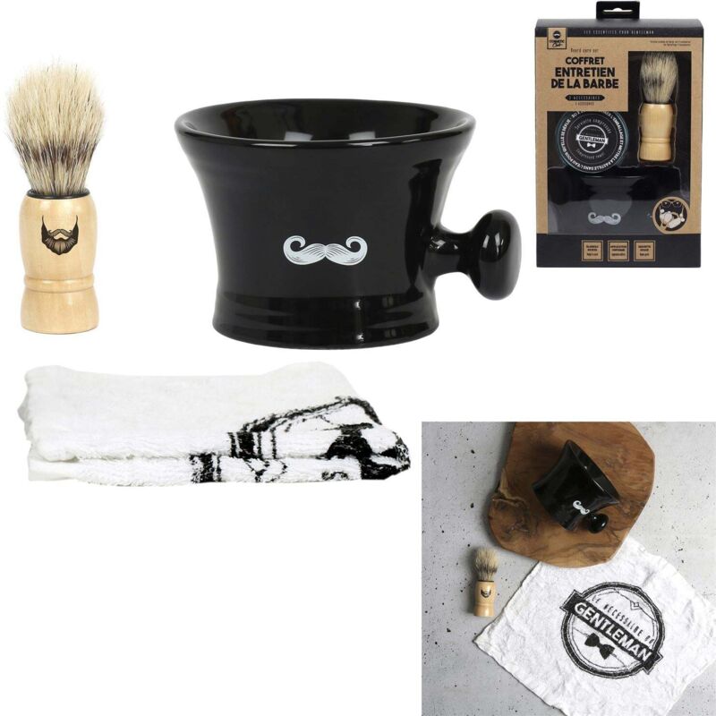 Gadget Et Bazar - Coffret entretien barbe bol barbier
