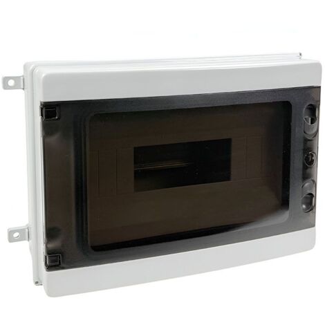 Coffret étanche 12 modules 218x302x115mm - montage en saillie - pour l'extérieur IP65