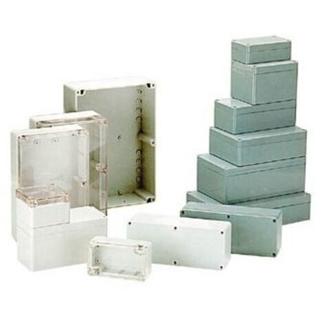 Coffret etanche en abs - gris fonce 222 x 146 x 75mm