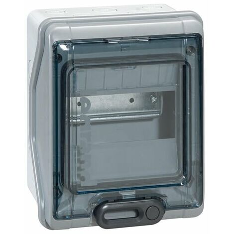Coffret étanche Plexo³ 6 modules avec embouts à perforation directe prémontés IP65 IK09 - Gris - 001906 - LEGRAND