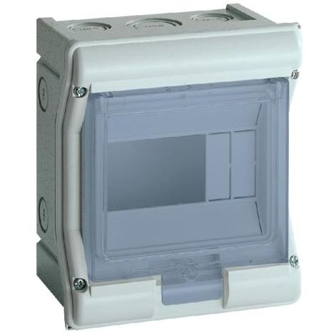 Coffret étanche Vector IP55 1 rangée 4+2 modules - VE106F - Hager
