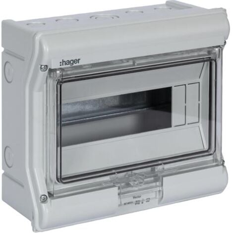 Coffret étanche vector IP55 1 rangée 12 modules h 302mm l 310mm