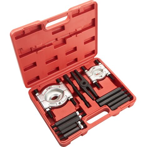 Coffret extracteur de roulements 12 Pièces - mallette de transport et de rangement, kit d´outils de roulement de roue - rouge