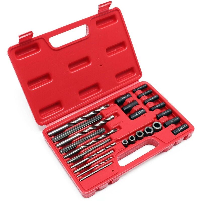 Coffret extracteur de vis goujons boulons cassés set 25 pièces outillage atelier