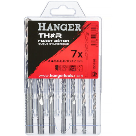 Coffret forets béton queue cylindrique THOR 7 pièces - Hanger - 155790