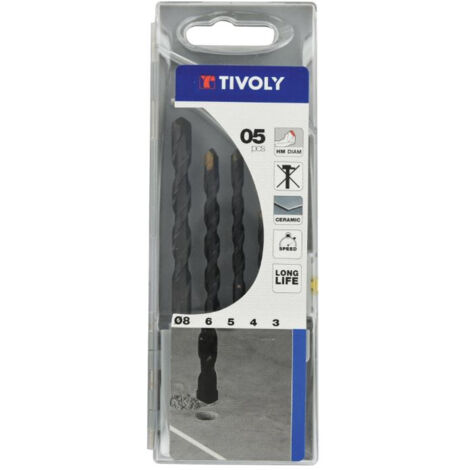 Coffret forets carrelage Ø3-4-5-6-8 mm TIVOLY - 12000370002