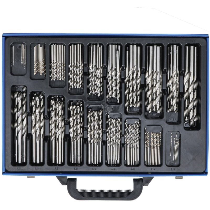 Bgs Technic - Coffret forets hss tailles meules de 1 à 10 mm din 338 boite de 170