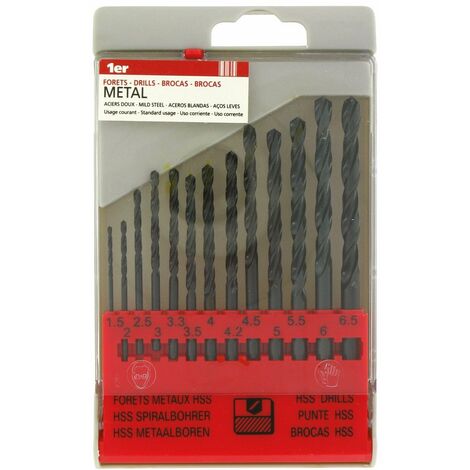 Coffret Forets Métaux  Précy Hss Standard  13 Forets 1,5 à 6,5