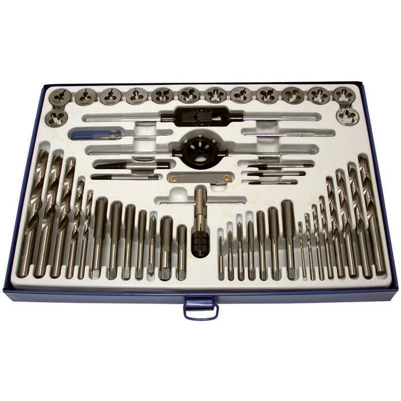 Coffret 52pcs forets hss, tarauds, filières et accessoires - om 9222 Clas Equipements