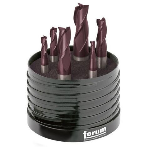Coffret Fraise Cylindrique TiAlN jeu 4-12mm HB Z 3 FORUM