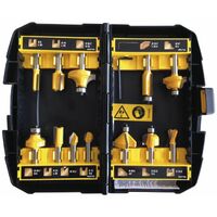 Coffret fraises DEWALT - 12 pièces pour défonceuse - DT90016