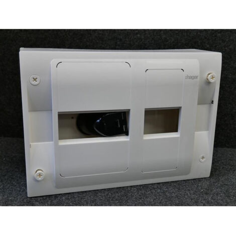 Coffret Gamma+ blanc 18 modules en saillie 355x250x103mm avec bloc de commande type E HAGER