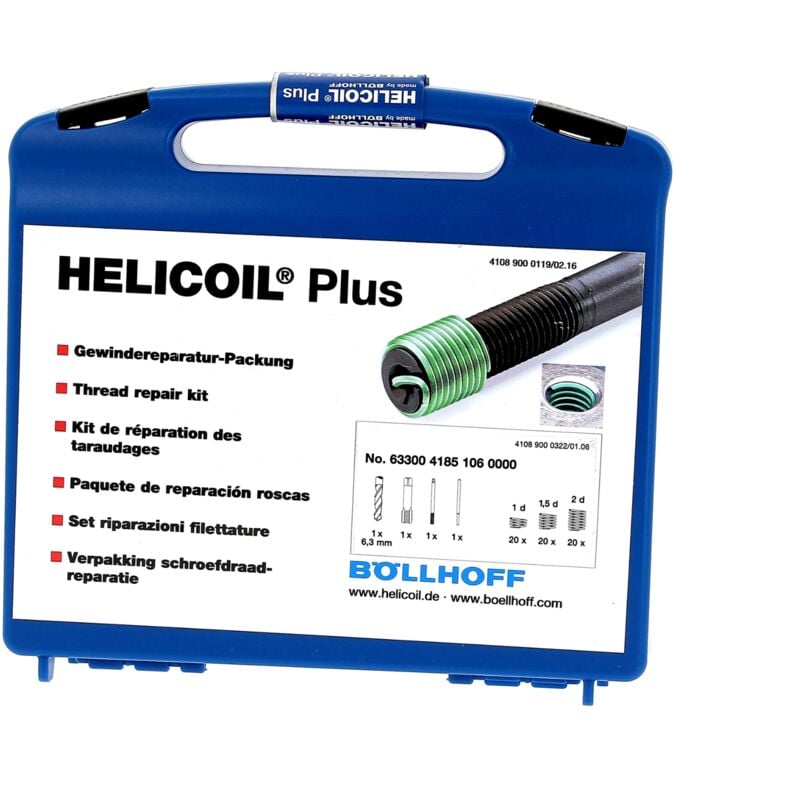 Coffret 60 HELICOIL® M4X4/6/8 +Foret+Taraud+Broche+Rupteur