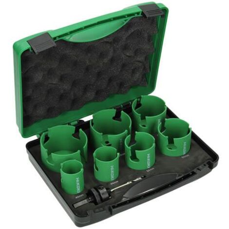 Coffret intérieur 7 scies trépan Ø40 à 82mm carbure HIKOKI 754253