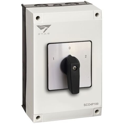 Coffret inverseur de source manuel 100A – Monophasé ou triphasé – IP65 pour installation extérieure – Compatible 3kVA à 36kVA – IMO