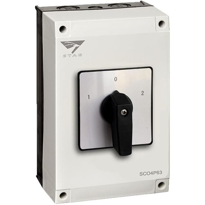 Coffret Inverseur De Source Manuel 63a Monophasé Ou Triphasé Pour Groupe électrogène - Avec Position 0