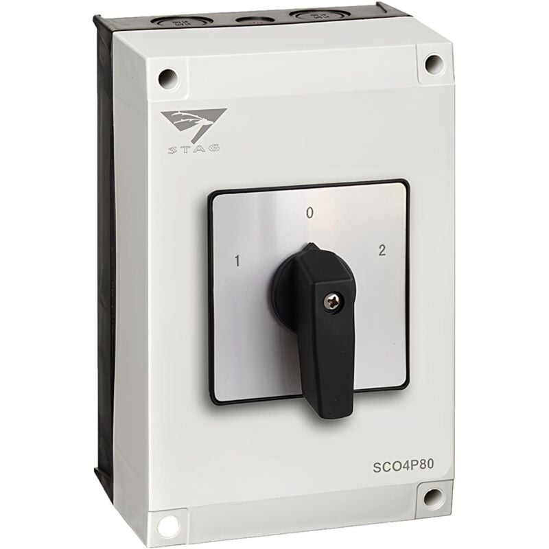 Sco4p80 - Coffret Inverseur De Source Manuel - 80a - Monophasé Ou Triphasé - Avec Position 0