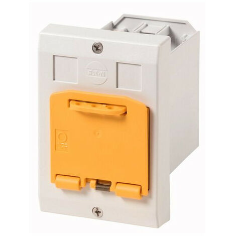 Coffret isolant montage encastré pour PKZ01 +VHI +dispositif de cadenassage jaune EATON E-PKZ01-SVB-V