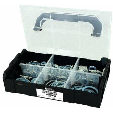 Coffret L-BOXX de 280 joints fibre élastomère bleu Jarnon