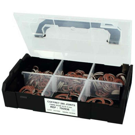 Coffret L-BOXX de 280 joints fibre élastomère rose Jarnon