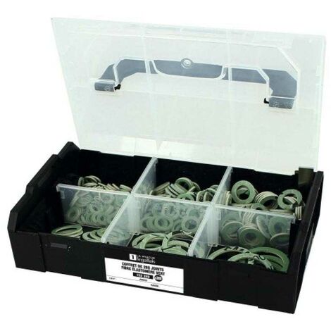 Coffret L-BOXX de 280 joints fibre élastomère vert Jarnon
