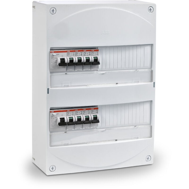 Coffret électrique prééquipé 3 rangées, 39 modules - idéal T2 - ABB