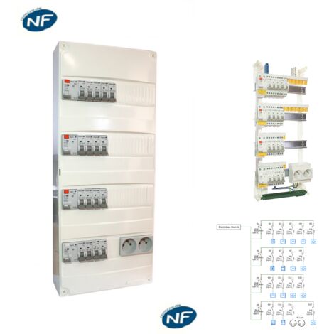 Coffret logement monté et câblé TAMC Digital Electric - 13 modules - 4 rangées - sans chauffage - pour T5/T6