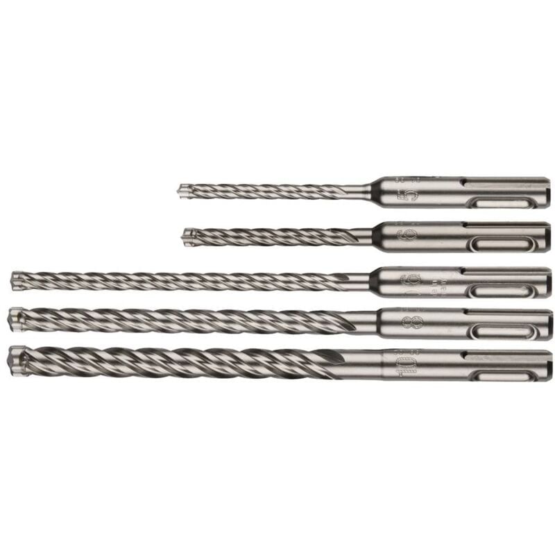 Nemesis ii B-58992 Jeu de forets à queue 5 pièces 5 mm, 6 mm, 8 mm, 10 mm SDS-Plus 1 set - Makita