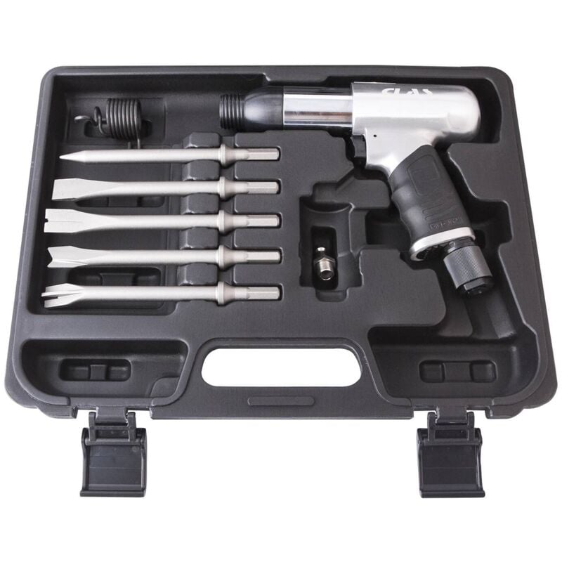 Coffret marteau burineur pneumatique avec burins et accessoires - op 1580 Clas Equipements