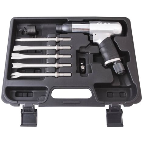 Coffret marteau burineur pneumatique avec burins et accessoires - OP 1580 - CLAS Equipements