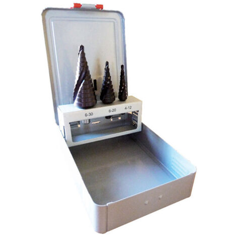 Coffret metal de 3 fraises etagees hss mm