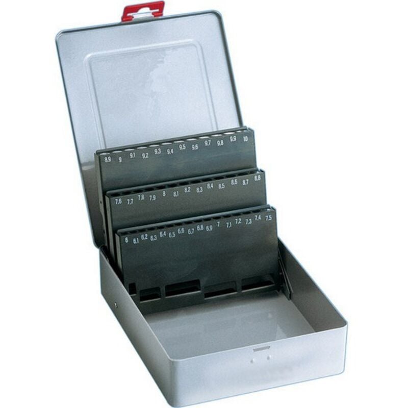 Forum - Coffret métallique, vide, Pour ø de foret : 1,00-5,90 mm, Nombre de forets 50 pièce, Pas 0,1 mm