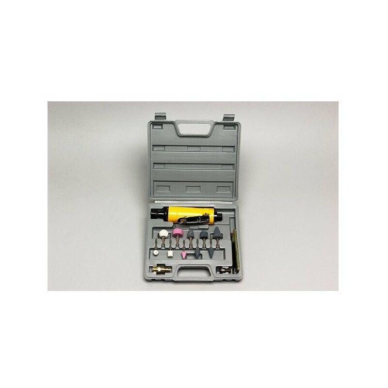 Prodif - Meuleuse pneumatique diam 6mm+10 meules - coffret