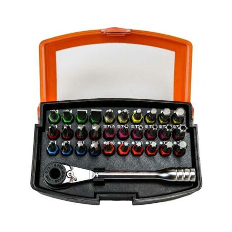 Coffret mini clé à cliquet, 30 embouts