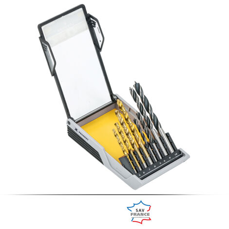 Coffret mixte bois métal perçage 8 pcs intensif