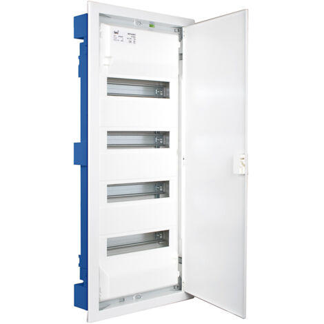 Coffret modulaire encastré métal Blanc 4 rangées - Solera