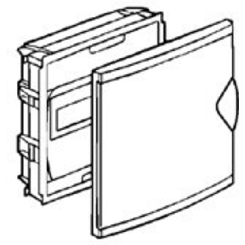 Legrand - coffret encastré - 6+2 modules - avec porte 001410