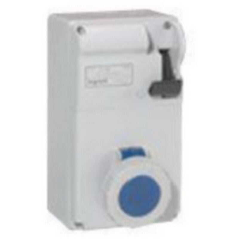 Coffret P17 IP55 avec interrupteur et 1 prise 32A 2P+T de 200V à 250V 50Hz à 60Hz Legrand 056629