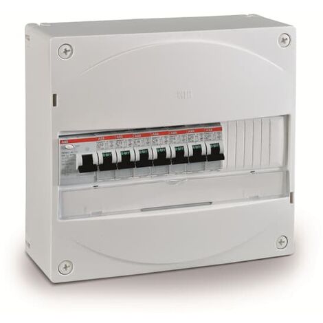 Coffret Mont  C bl  1 Rang e 1 interrupteur diff rentiel + 7 disjoncteurs ABB