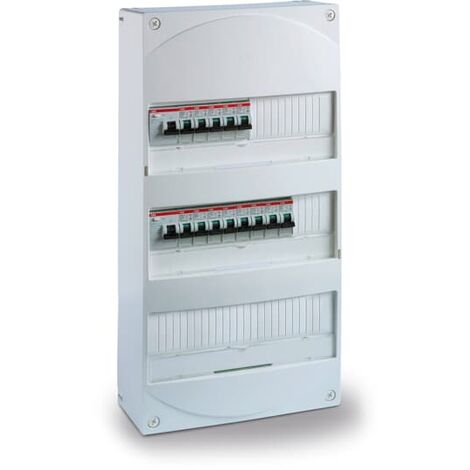 Coffret Mont  C bl  3 Rang es 2 interrupteurs diff rentiels + 13 disjoncteurs ABB