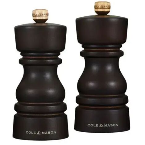 Coffret Moulins Sel Poivre London Chocolat Design élégant, Mouture Ajustable De Précision - Cole Et Mason