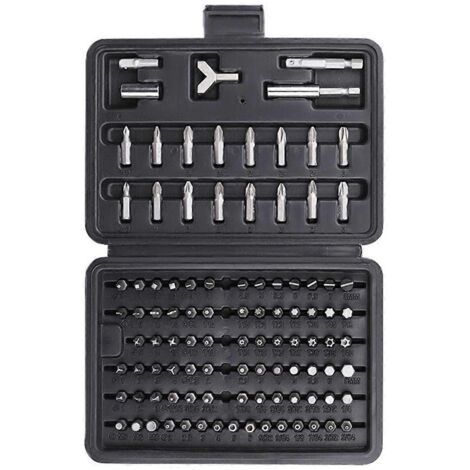 Coffret multi-embouts de tournevis, boîte de 100 embouts, coffret de forets HSS, accessoires pour le travail du bois-AquaForge
