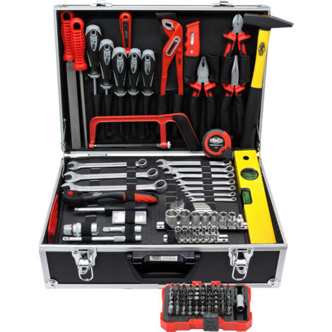 Coffret multi-outils 74548 – 164 pièces en acier chrome-vanadium – Dimensions 46x36x15,2 cm – Garantie 5 ans – Famex