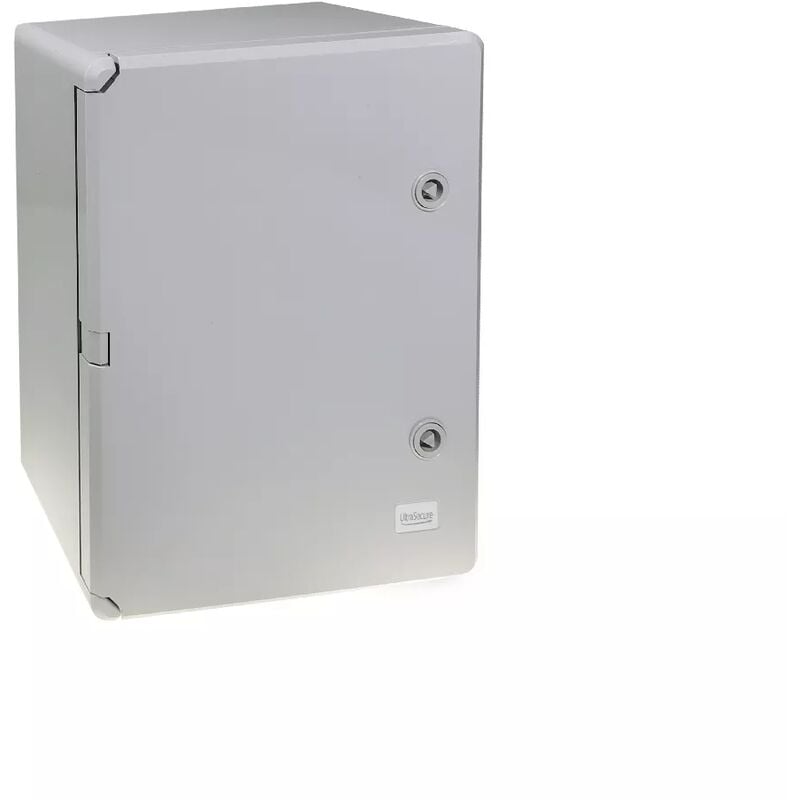 Coffret mural haute-résistance boîtier 500 x 350 x 190 - Porte pleine / Serrure triangle / Plaque montage / IP65 / abs