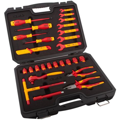 Coffret outils isoles 1000v vehicules hybrides et electriques (27pcs)- OE 0840 - CLAS Equipements
