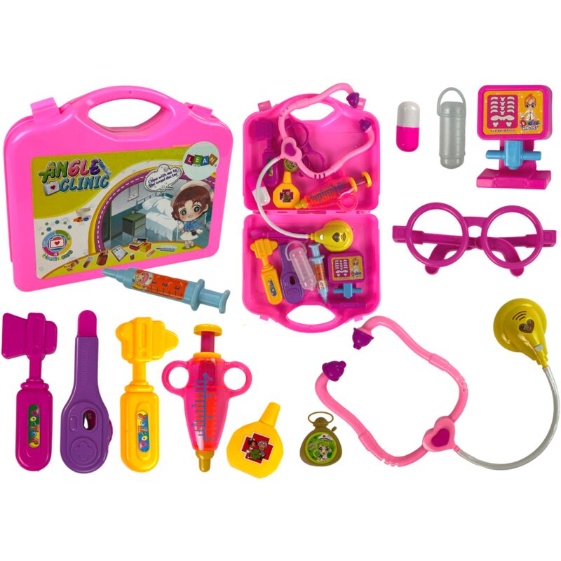 Coffret Petit Docteur, Valise Rose, Stéthoscope