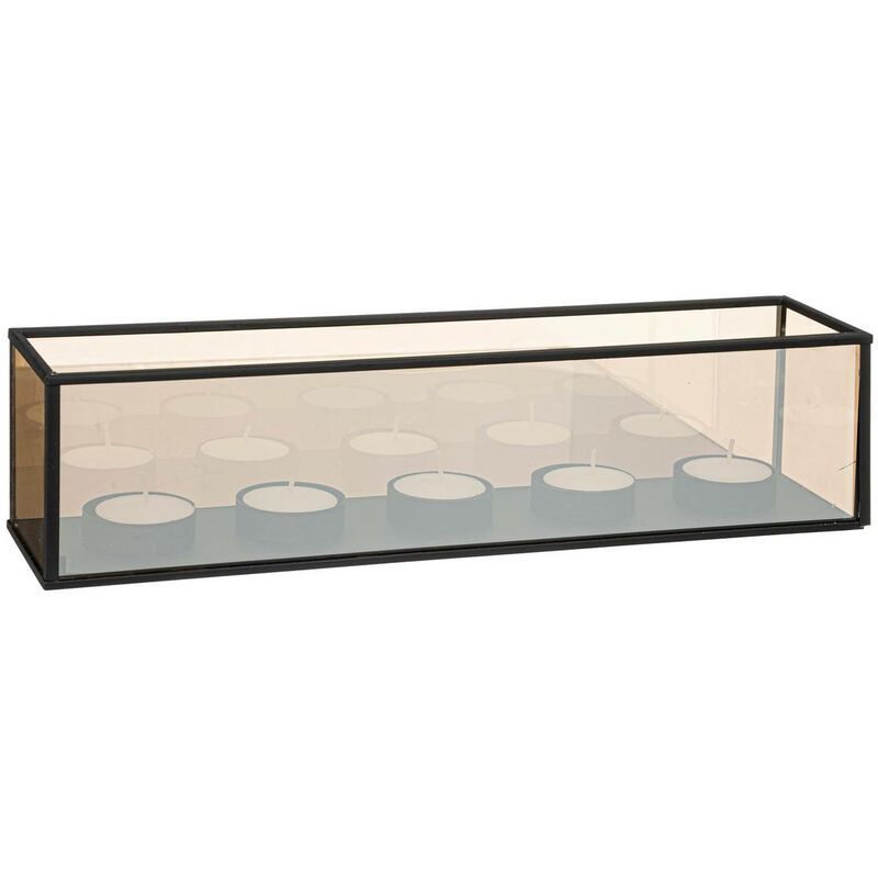 Atmosphera Créateur d'intérieur - Photophore Déco 5 Bougies "Infini" 34cm Noir