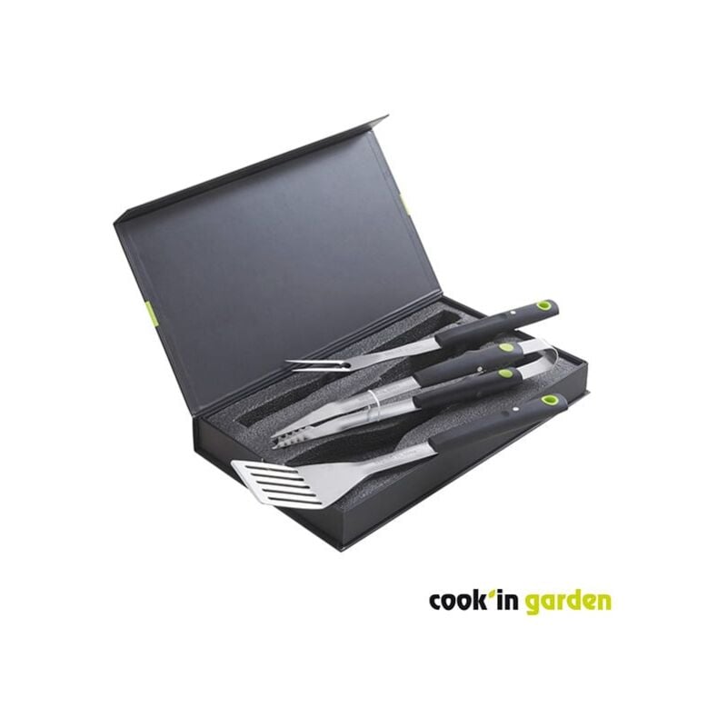 Cook'in Garden - Coffret d'ustensiles aimantés avec manche soft touch