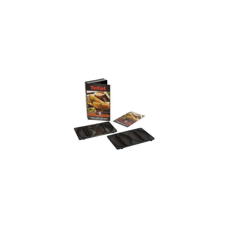 SEB - Tefal Coffret Snack Collection - 2 plaques empanadas + 1 livre de recettes XA800812, Noir